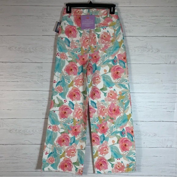 Elsie Fred mizz floral print flare denim jeans size XS - Picture 4 of 10